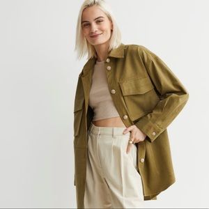 H&M Olive Green Shacket — Size Small